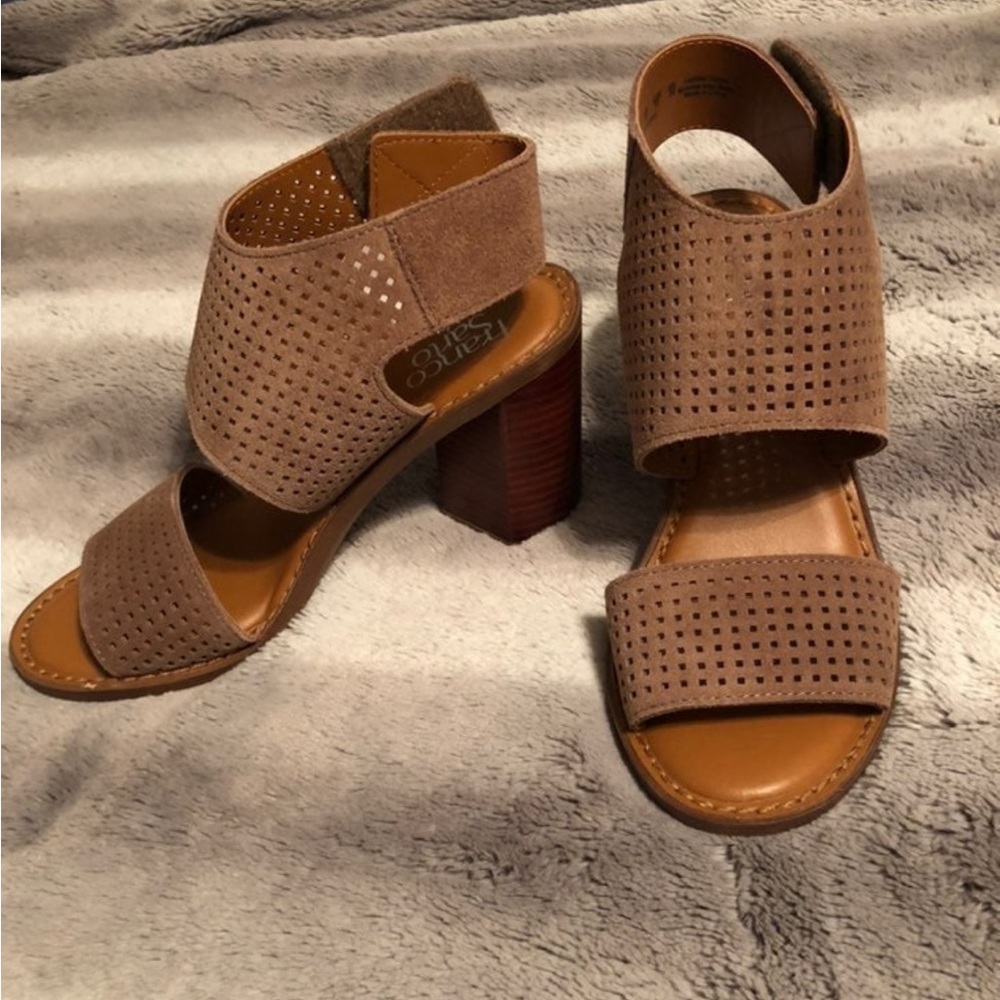 Franco Sarto Wooden block heel size 7